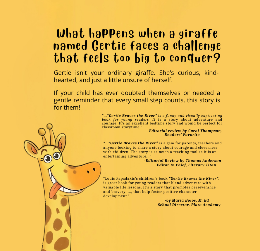 PREORDER TODAY!!! Gertie Braves the River: A Story for Children Celebrating Small Steps and Self-Discover